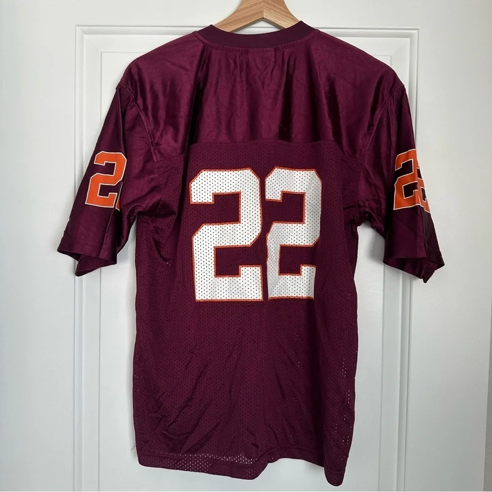 Adidas Burgundy and Orange Jersey Virginia Tech Hokies